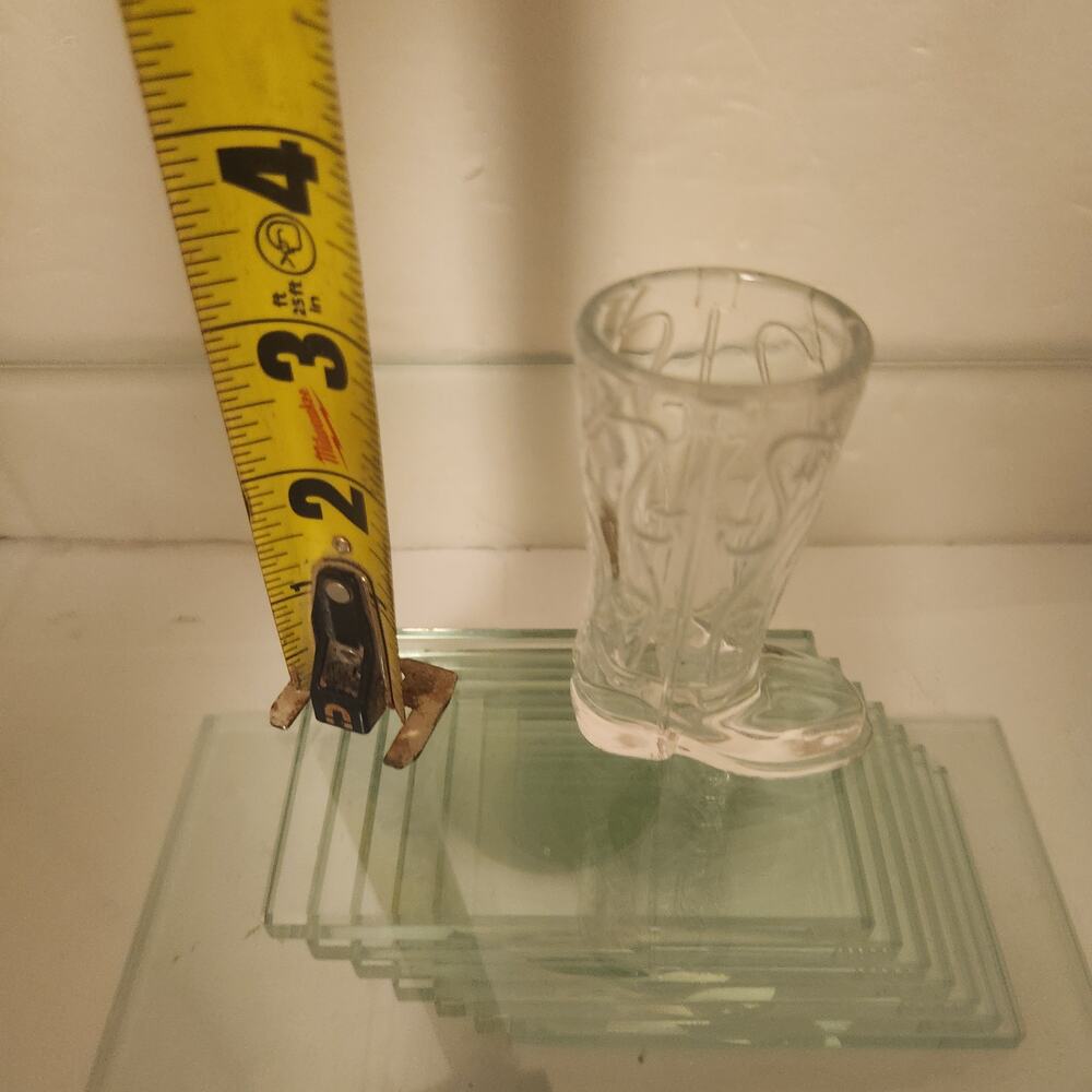 Etched Western Boot Shot Glass